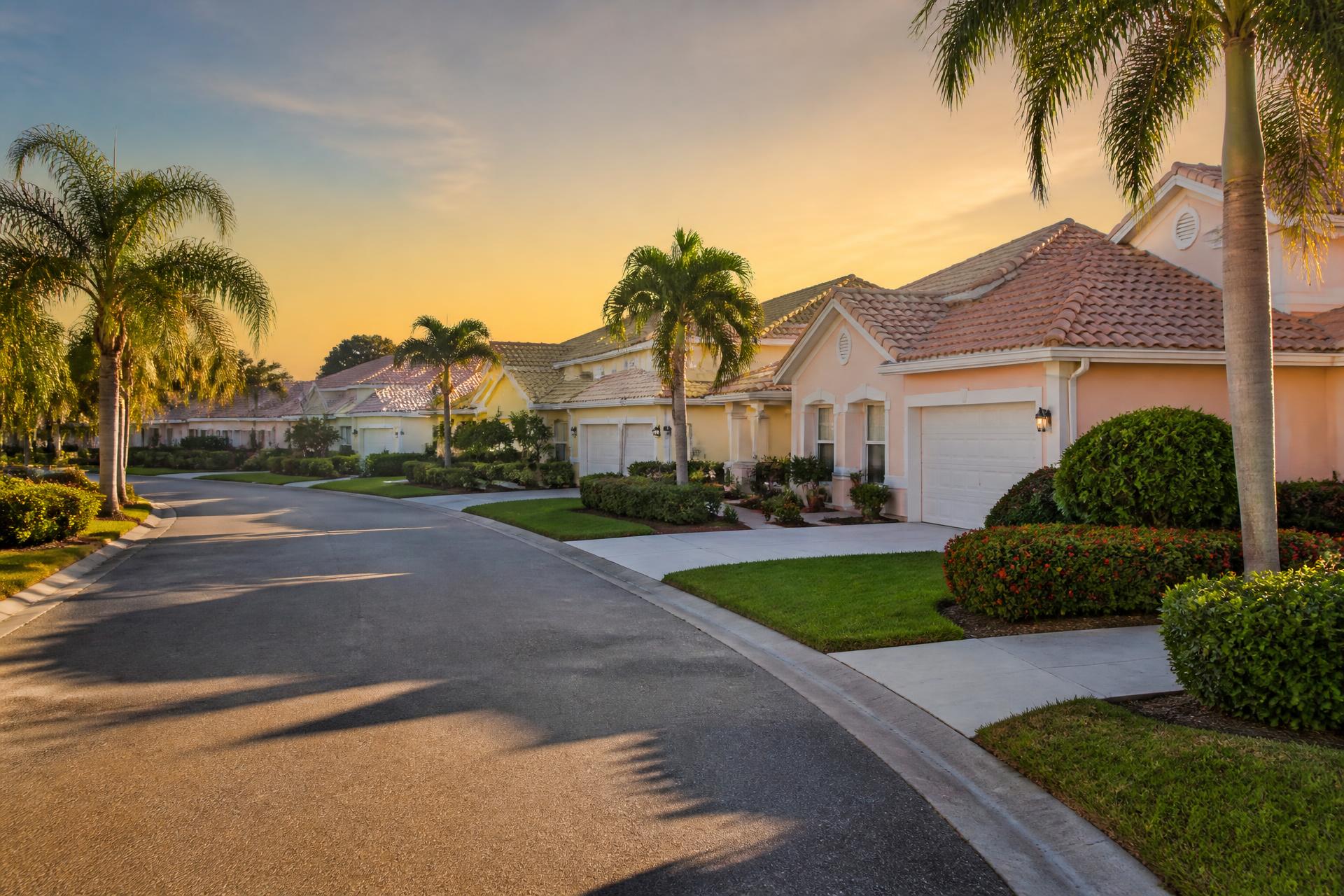 A residential street in The Villages®, Florida